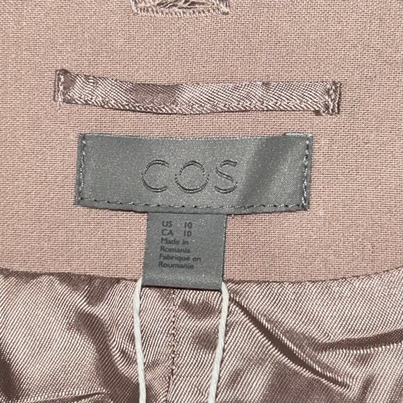 NWT COS Pink Trench coat full zip women’s size 10 retail $225 - Picture 4 of 12